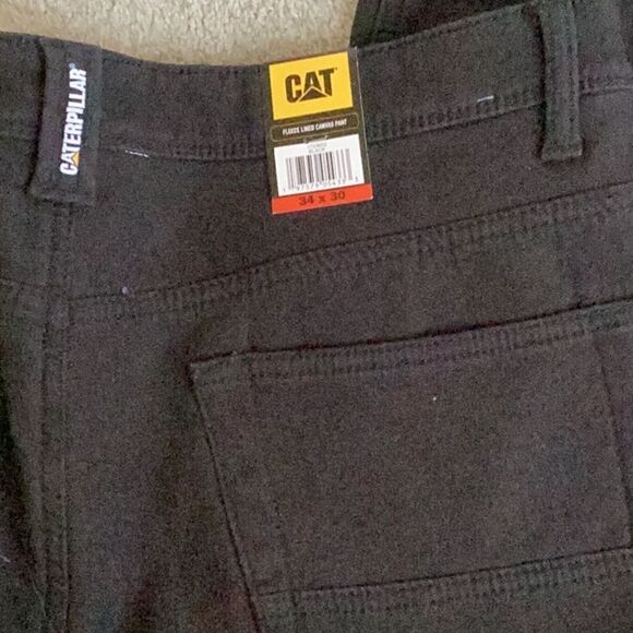 Caterpillar CAT Men's Fleece Lined Canvas Pant, Black, size 34x30, NWT - Picture 5 of 8